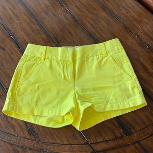 J Crew 3” Chino short in bright yellow EUC